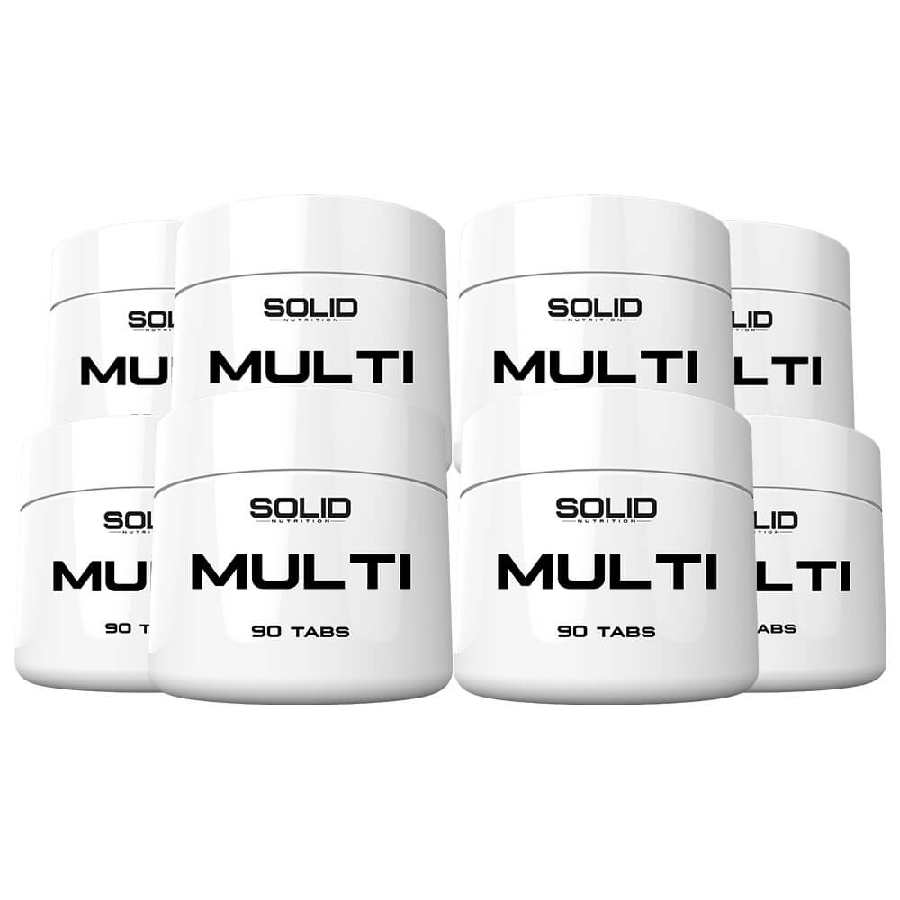 8 x SOLID Nutrition MULTI, 90 tabs i gruppen Kosttillskott & Livsmedel / Vitaminer / Multivitamin hos Tillskottsbolaget (8SOLIDMULTI)