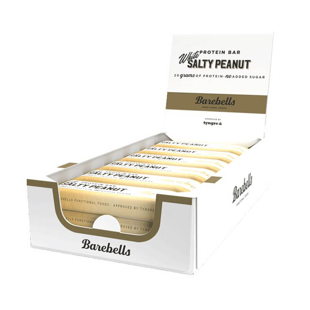 12 x Barebells Proteinbars, 55 g (White Salty Peanut) i gruppen Bars / Proteinbars hos Tillskottsbolaget (BAREBELLS76886)
