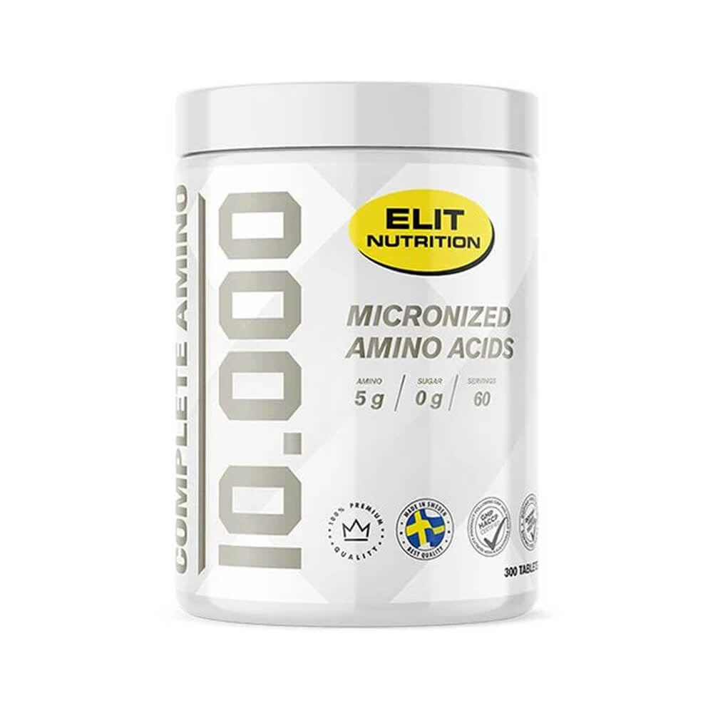 Elit Nutrition Complete Amino 10.000, 300 tabs i gruppen Kosttillskott & Livsmedel / Aminosyror / Aminosyrakomplex hos Tillskottsbolaget (ELIT6574)