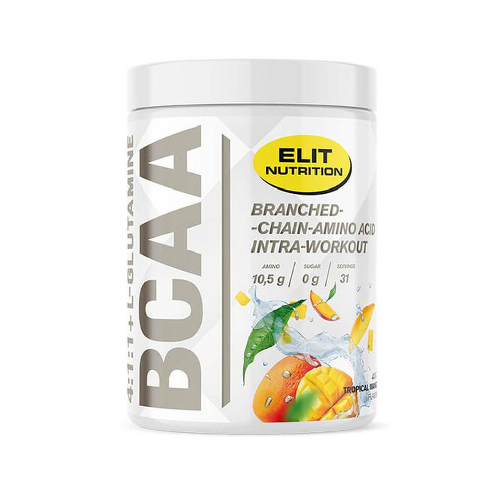 Elit Nutrition BCAA 4:1:1 + L-glutamine, 400 g i gruppen Kosttillskott & Livsmedel / Aminosyror / BCAA hos Tillskottsbolaget (ELIT754)