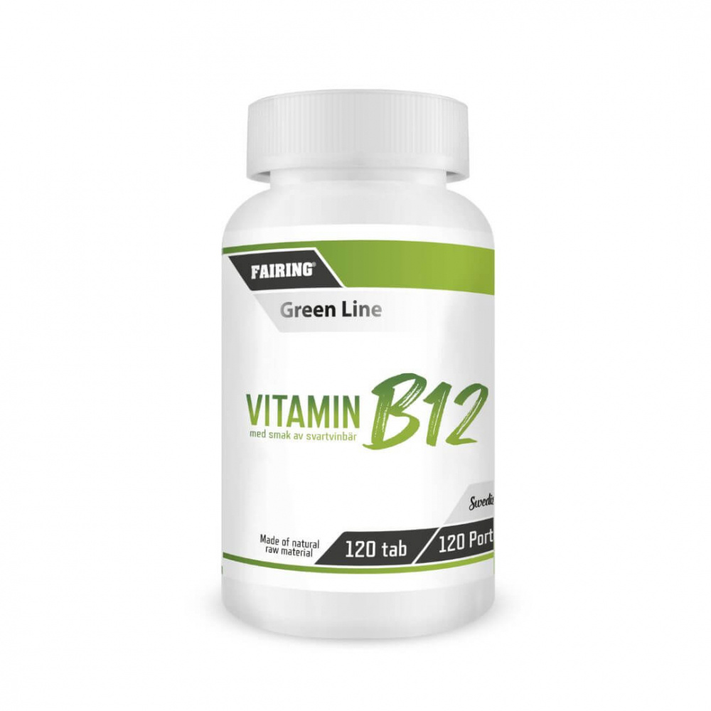 Fairing Vitamin B12, 120 tabs i gruppen Kosttillskott & Livsmedel / Vitaminer / B-vitamin hos Tillskottsbolaget (FAIRING77443)