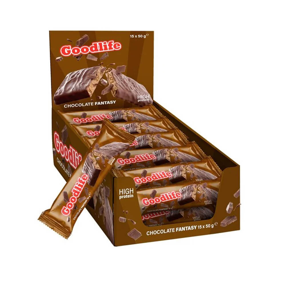 15 x Goodlife Proteinbar, 50 g (Chocolate Fantasy) i gruppen Bars / Proteinbars hos Tillskottsbolaget (GOODLIFE75685)