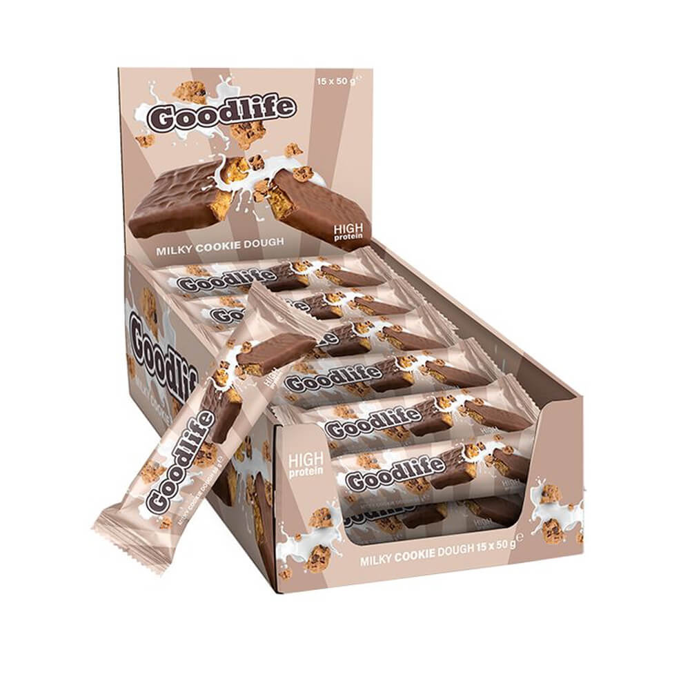 15 x Goodlife Proteinbar, 50 g (Milky Cookie Dough) i gruppen Bars / Proteinbars hos Tillskottsbolaget (GOODLIFE8633)