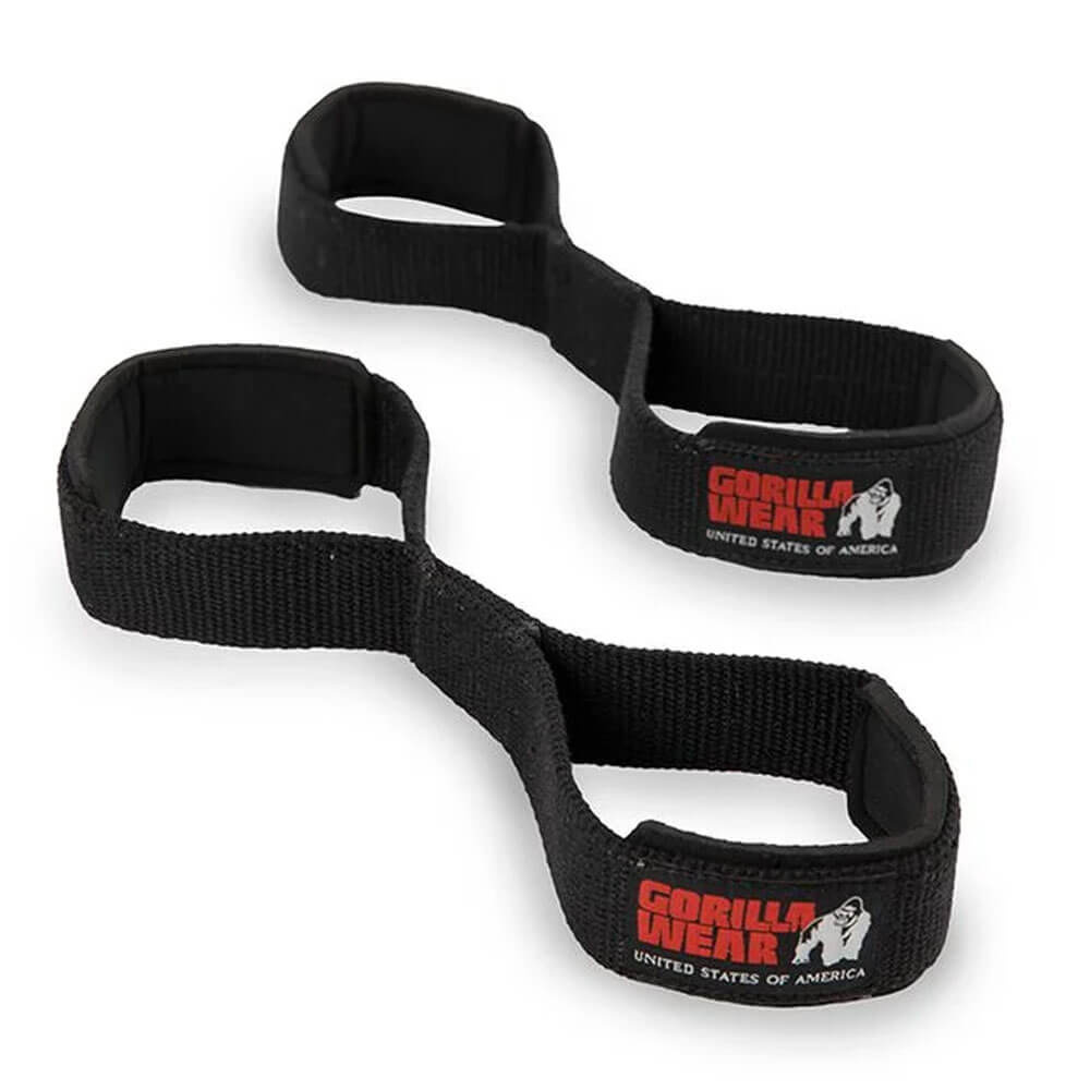 Gorilla Wear Gear Figure 8 Lifting Straps, black i gruppen Trningstillbehr / Dragremmar & Grepp hos Tillskottsbolaget (GORILLA7683)