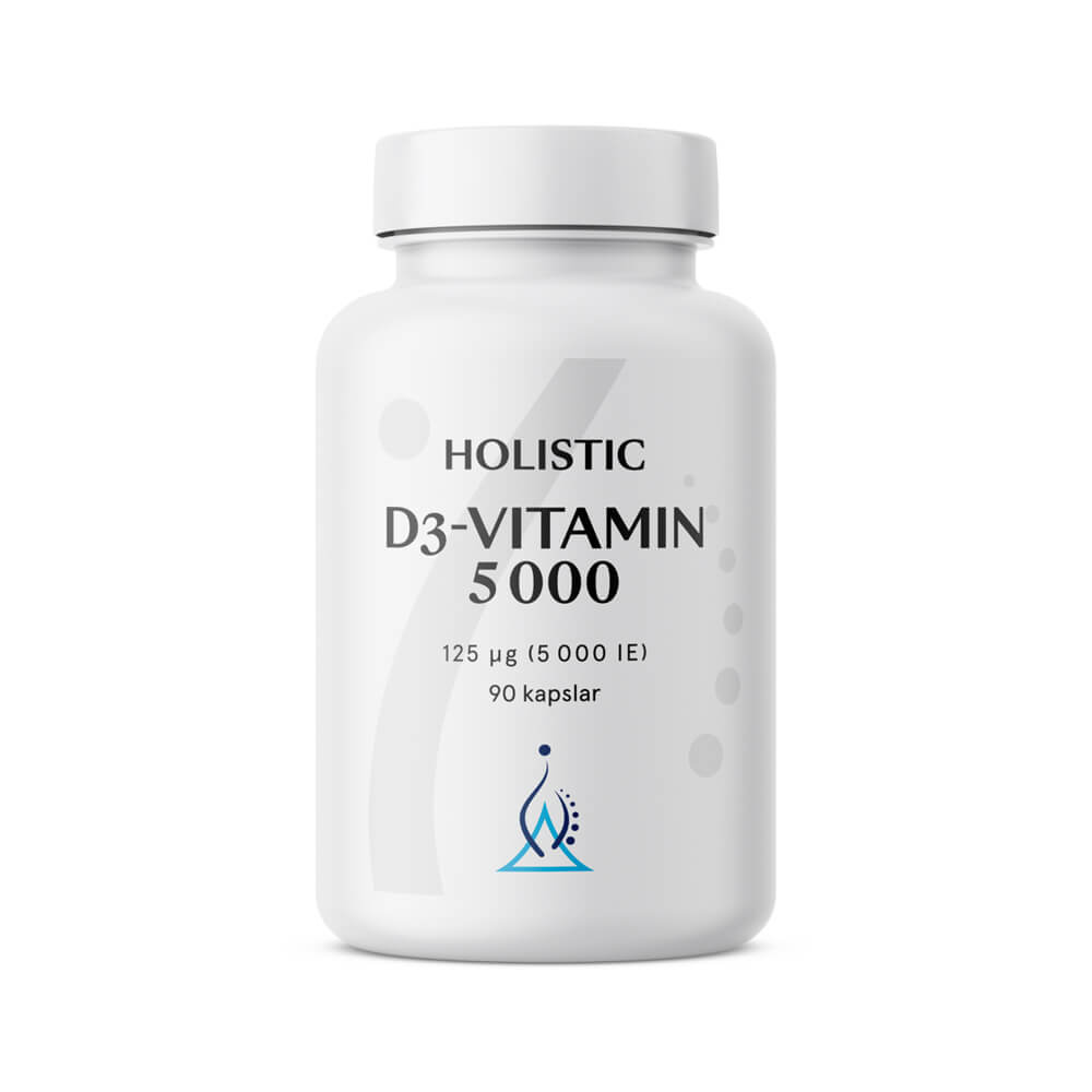 Holistic D3-vitamin 5000 IE, 90 caps i gruppen Kosttillskott & Livsmedel / H�lsokost / Immunf�rsvar hos Tillskottsbolaget (HOLISTIC783)