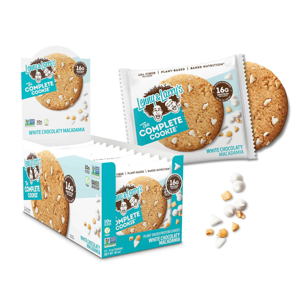 12 x Lenny & Larrys The Complete Cookie, 113 g (White Chocolate Macadamia) i gruppen Bars / Proteinbars hos Tillskottsbolaget (LENNY569001)