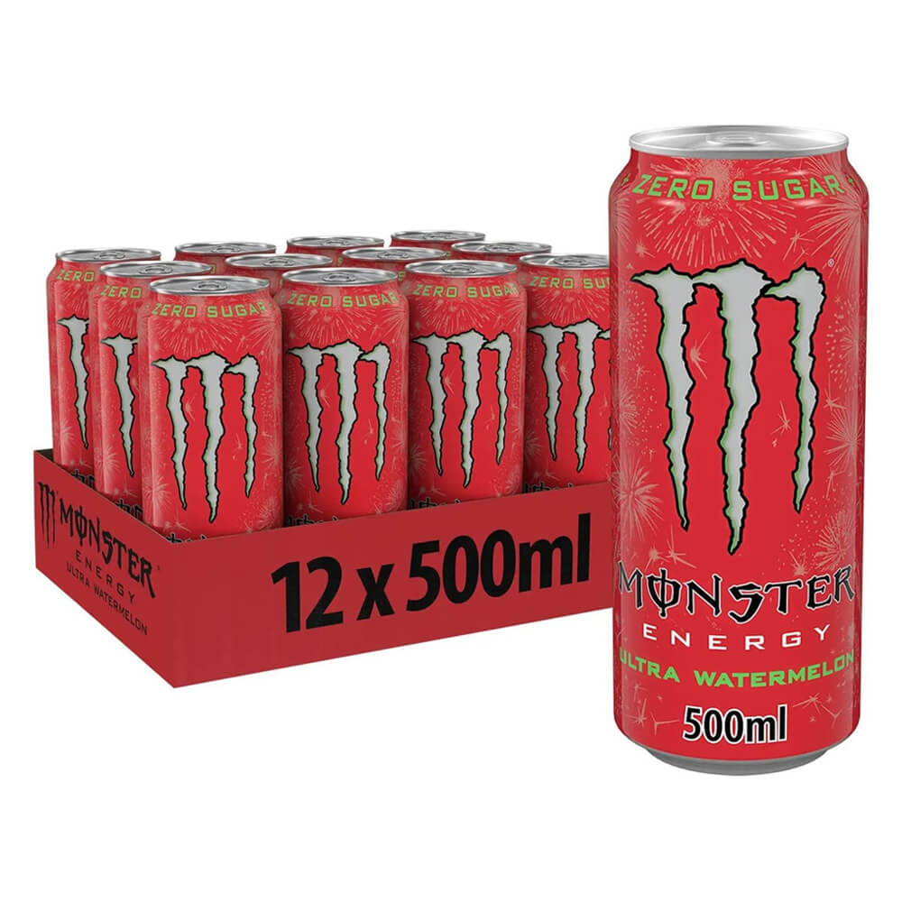 12 x Monster Energy, 500 ml (Ultra Watermelon) i gruppen Drycker / Energidryck hos Tillskottsbolaget (MONSTER4532)