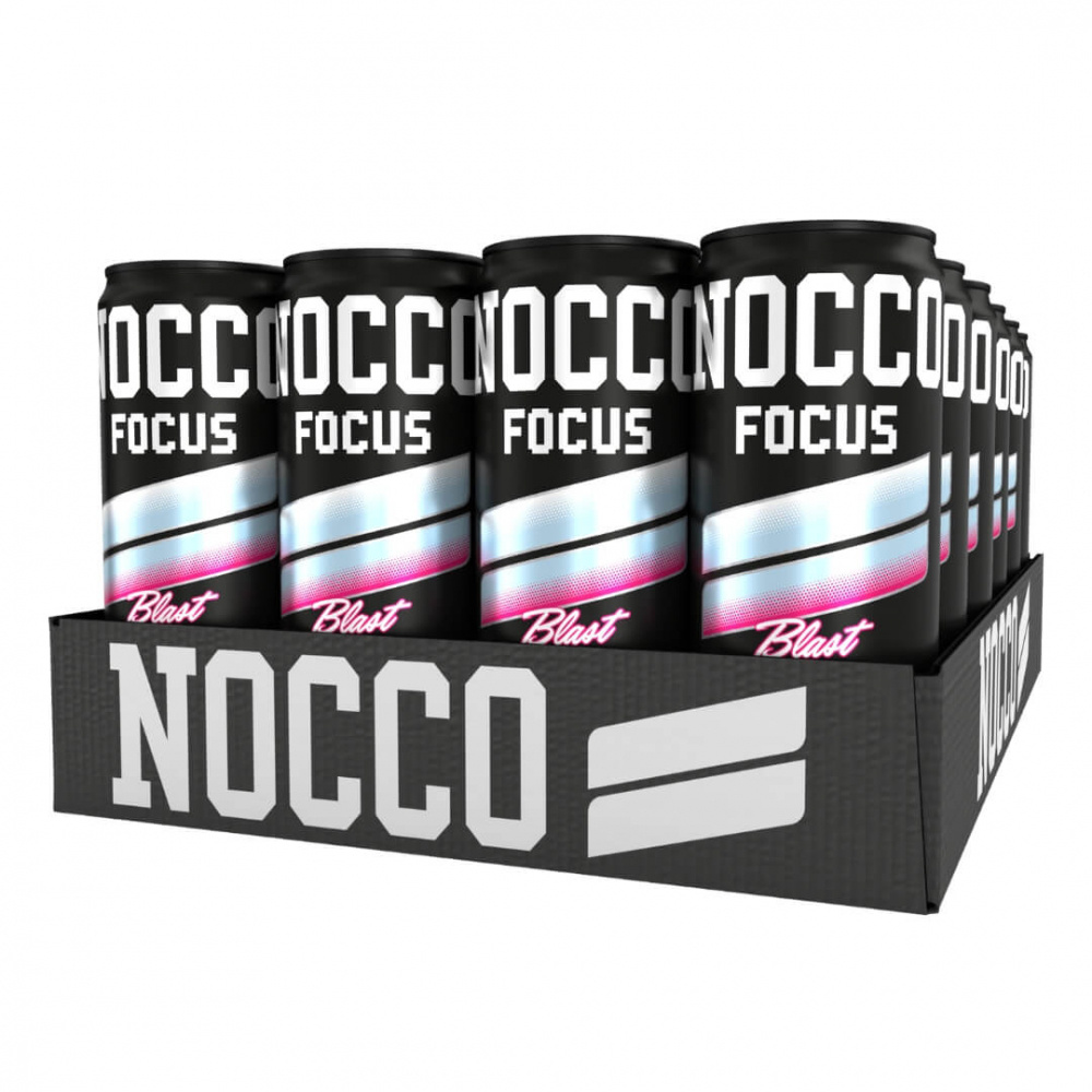 24 x NOCCO FOCUS, 330 ml (Raspberry Blast) i gruppen Drycker / Energidryck hos Tillskottsbolaget (NOCCO85921)