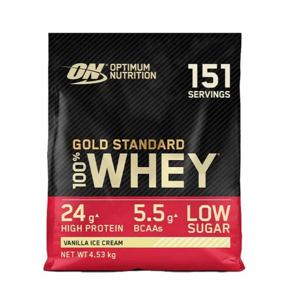 Optimum Nutrition 100% Whey Gold Standard, 4,54 kg i gruppen Kosttillskott & Livsmedel / Proteinpulver / Vassleprotein / Whey protein hos Tillskottsbolaget (OPTIMUM8522)