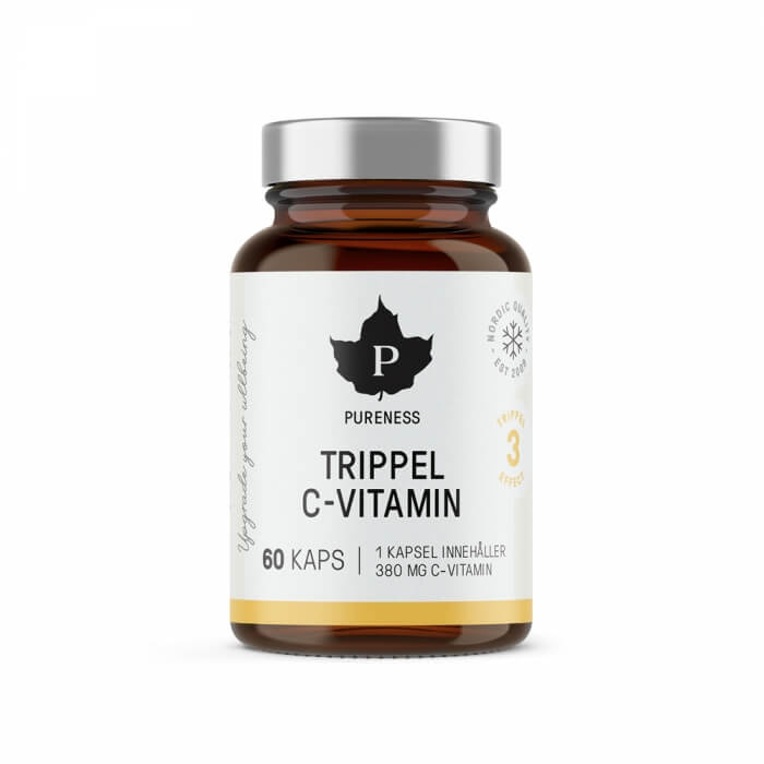Pureness Trippel C-vitamin, 60 caps i gruppen Kosttillskott & Livsmedel / Hlsokost / Antioxidanter hos Tillskottsbolaget (PURENESS8432)