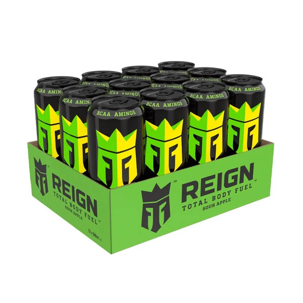 12 x Reign Energy, 500 ml (Sour Apple) i gruppen Drycker / Energidryck hos Tillskottsbolaget (REIGN8324)