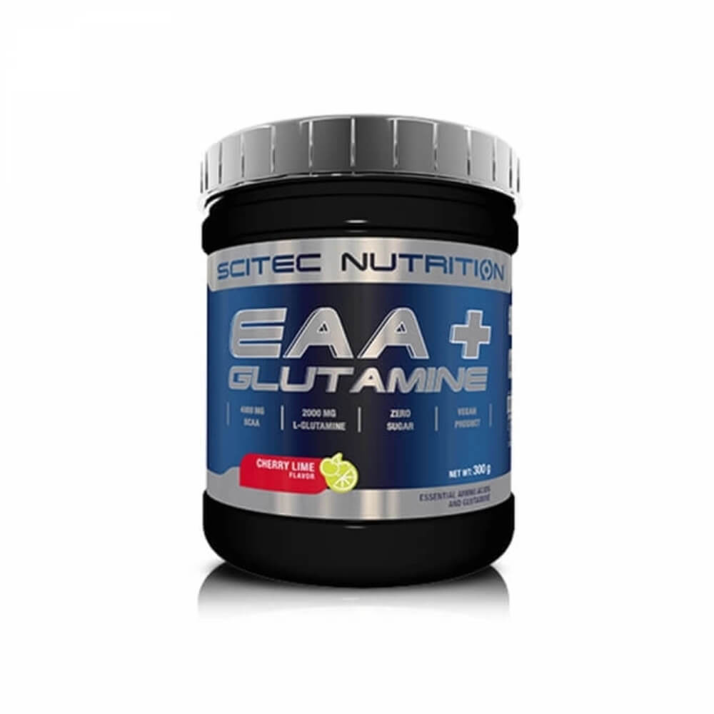 Scitec Nutrition EAA+Glutamine, 300 g (Cherry-Lime) i gruppen Kosttillskott & Livsmedel / Aminosyror / EAA hos Tillskottsbolaget (SCITEC842-1)