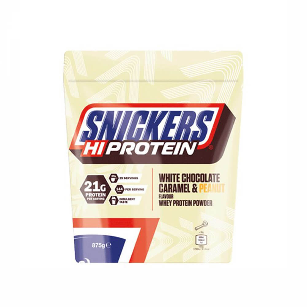 Snickers Protein Powder, 875 g (White Chocolate Caramel & Peanut) i gruppen Kosttillskott & Livsmedel / Proteinpulver / Vassleprotein / Whey protein hos Tillskottsbolaget (SNICKERS7532)