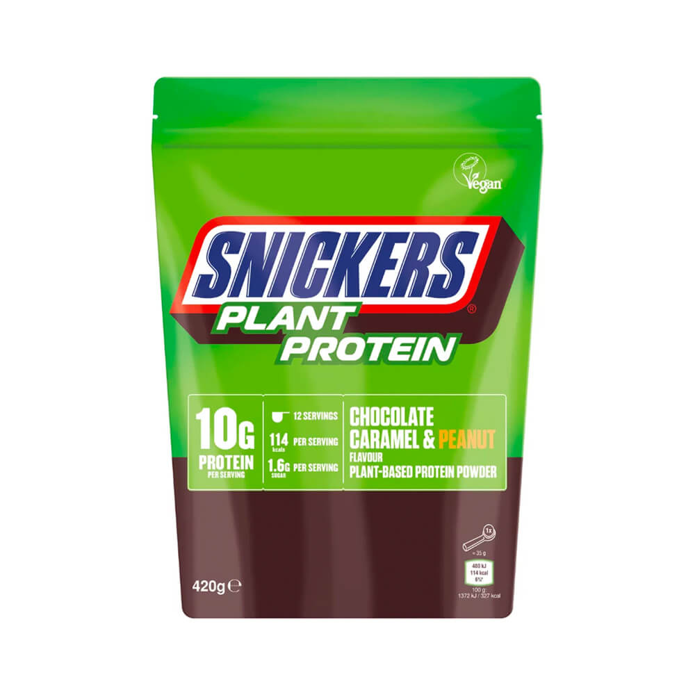 Snickers Plant Protein, 420 g i gruppen Tema / Laktosfria Kosttillskott hos Tillskottsbolaget (SNICKERS7684)