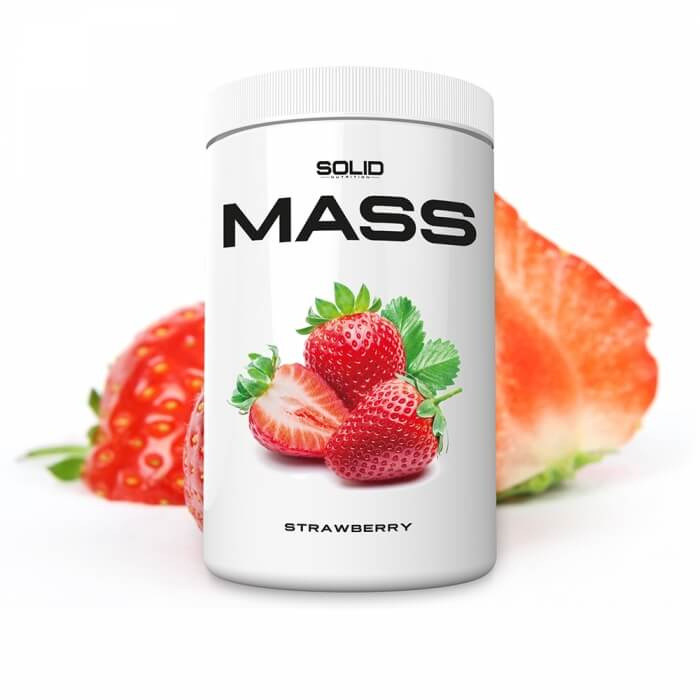 SOLID Nutrition Mass, 1 kg (Strawberry) i gruppen Tema / Svenskt kosttillskott hos Tillskottsbolaget (SOLID010-2)