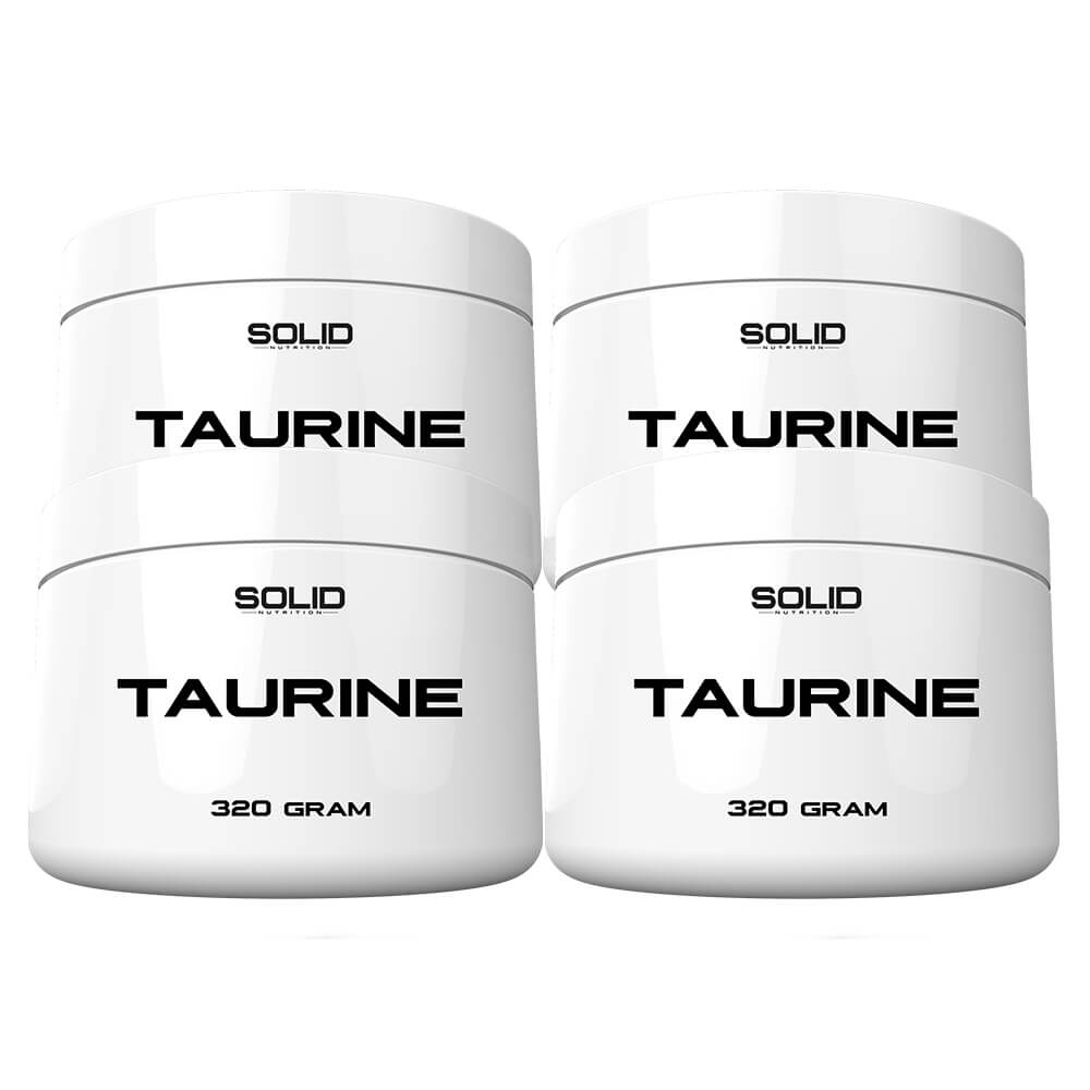 4 x SOLID Nutrition Taurine, 320 g i gruppen Kosttillskott & Livsmedel / Aminosyror / Taurin hos Tillskottsbolaget (SOLID4345)