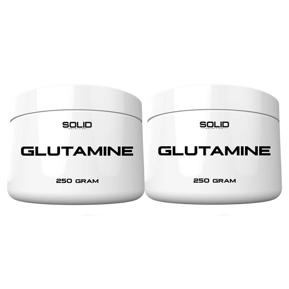 2 x SOLID Nutrition Glutamine, 250 g i gruppen Kosttillskott & Livsmedel / Aminosyror / Glutamin hos Tillskottsbolaget (SOLID44222)
