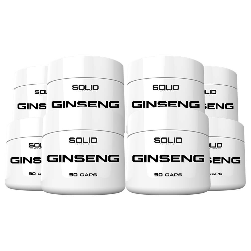8 x SOLID Nutrition Ginseng, 90 caps i gruppen Kosttillskott & Livsmedel / Hlsokost / Ginseng hos Tillskottsbolaget (SOLID65323)