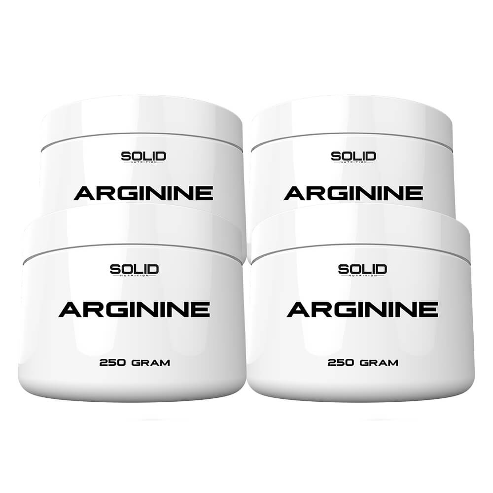 4 x SOLID Nutrition Arginine, 250 g i gruppen Kosttillskott & Livsmedel / Aminosyror / Arginin hos Tillskottsbolaget (SOLID65743)