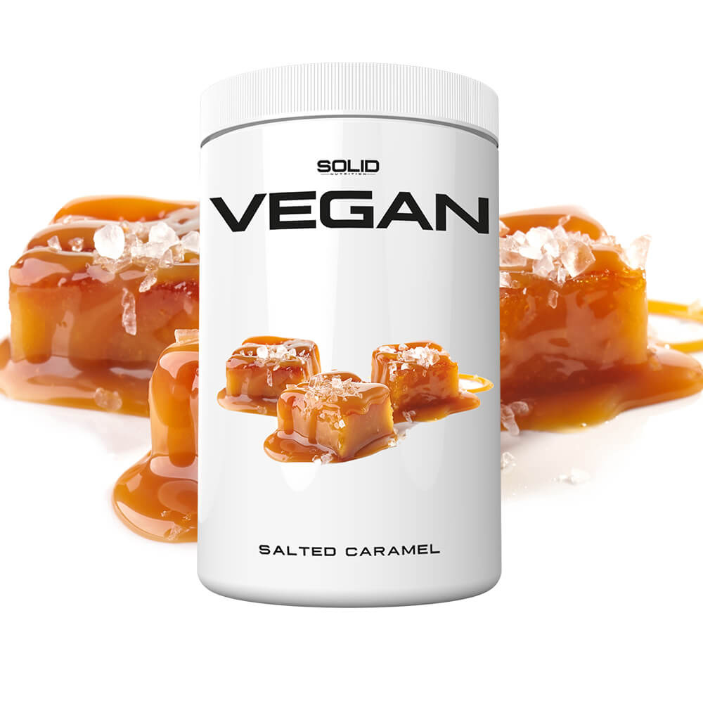 SOLID Nutrition Vegan, 750 g (Salted Caramel) i gruppen Kosttillskott & Livsmedel / Proteinpulver / Isolatprotein hos Tillskottsbolaget (SOLID657433-2)