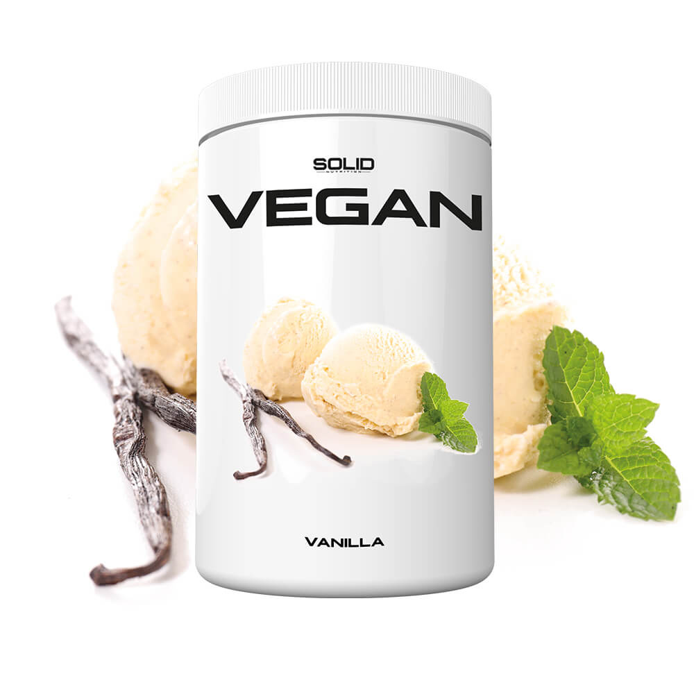 SOLID Nutrition Vegan, 750 g (Vanilla) i gruppen Kosttillskott & Livsmedel / Proteinpulver / Isolatprotein hos Tillskottsbolaget (SOLID657433-9)