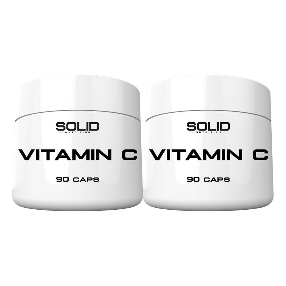 2 x SOLID Nutrition Vitamin C, 90 caps i gruppen Kosttillskott & Livsmedel / Hlsokost / Antioxidanter hos Tillskottsbolaget (SOLID6722)