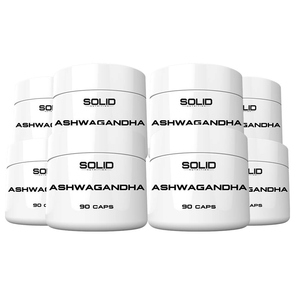 8 x SOLID Nutrition Ashwagandha, 90 caps i gruppen Kosttillskott & Livsmedel / Hlsokost / Adaptogener hos Tillskottsbolaget (SOLID674)