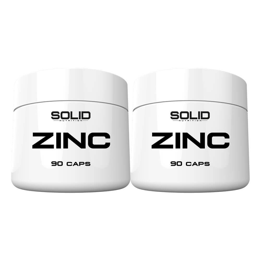 2 x SOLID Nutrition Zinc, 90 caps i gruppen Kosttillskott & Livsmedel / Mineraler / Zink hos Tillskottsbolaget (SOLID6783)