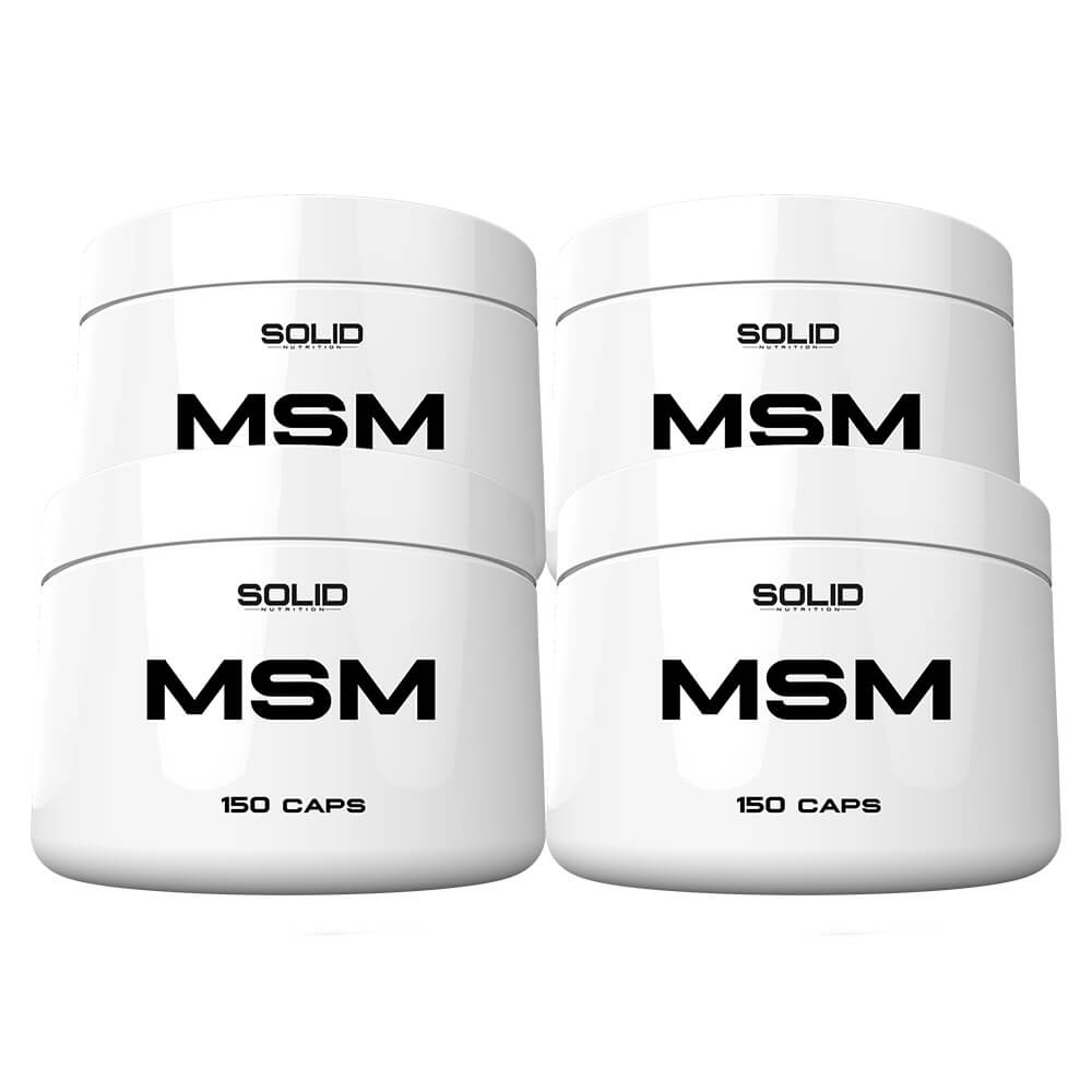 4 x SOLID Nutrition MSM, 150 mega caps i gruppen Kosttillskott & Livsmedel / Ledhlsa / MSM hos Tillskottsbolaget (SOLID75444)