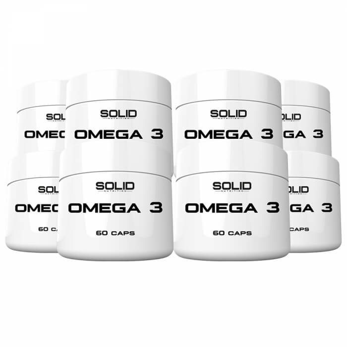 8 x SOLID Nutrition Omega-3, 60 caps i gruppen Kosttillskott & Livsmedel / Omega-3 & Fettsyror / Omega-3 hos Tillskottsbolaget (SOLID7622)
