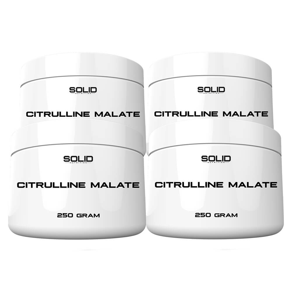 4 x SOLID Nutrition Citrulline Malate, 250 g i gruppen Kosttillskott & Livsmedel / Aminosyror / Citrullin hos Tillskottsbolaget (SOLID765343)