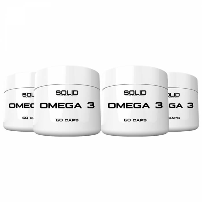 4 x SOLID Nutrition Omega-3, 60 caps i gruppen Kosttillskott & Livsmedel / Omega-3 & Fettsyror / Omega-3 hos Tillskottsbolaget (SOLID768)
