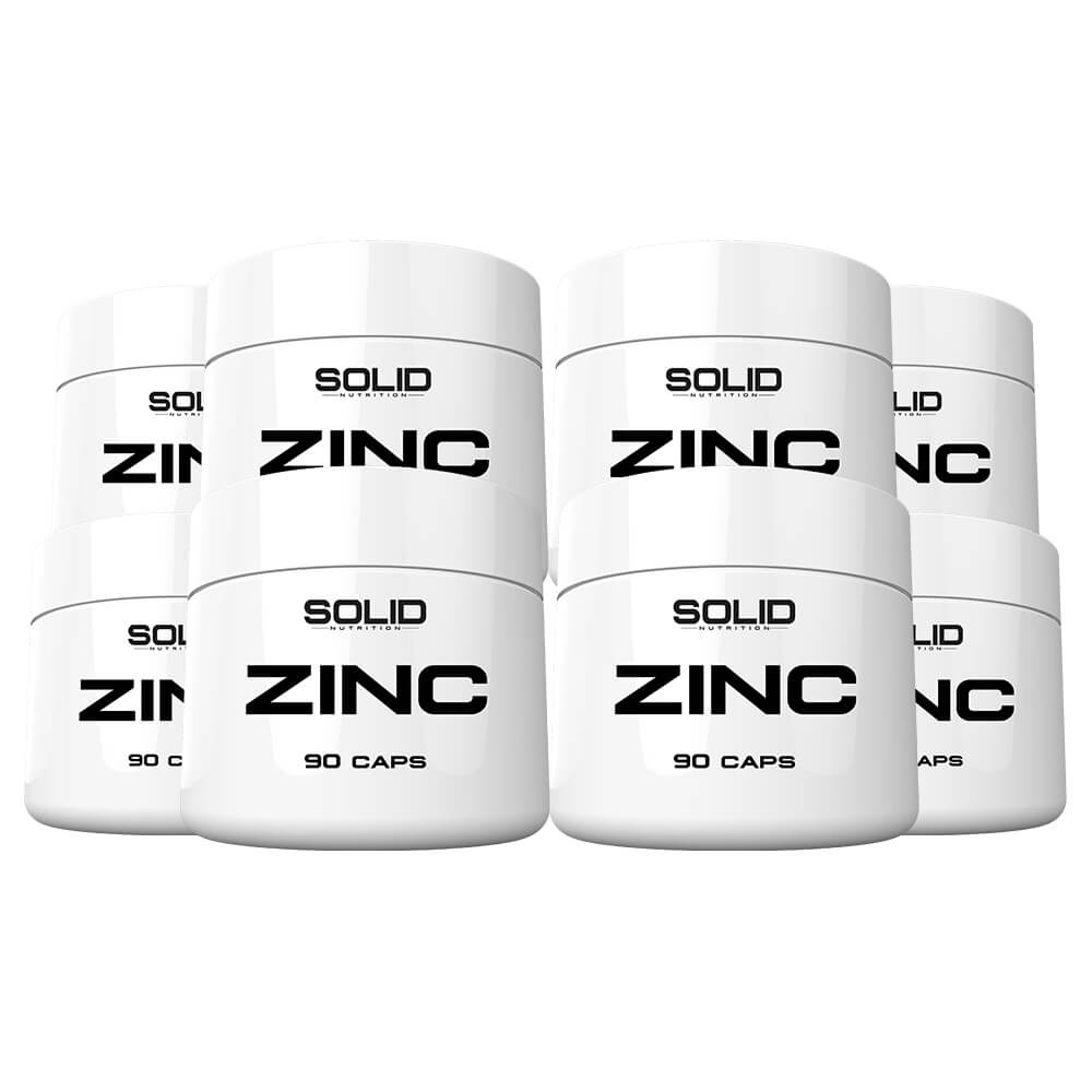 8 x SOLID Nutrition Zinc, 90 caps i gruppen Kosttillskott & Livsmedel / Mineraler / Zink hos Tillskottsbolaget (SOLID768232)