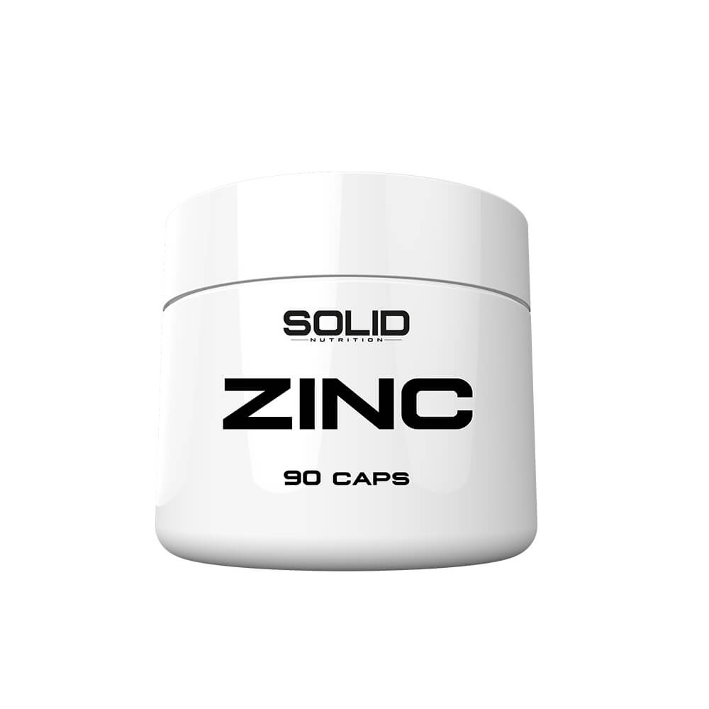 SOLID Nutrition Zinc, 90 caps i gruppen Kosttillskott & Livsmedel / Mineraler / Zink hos Tillskottsbolaget (SOLID7685)