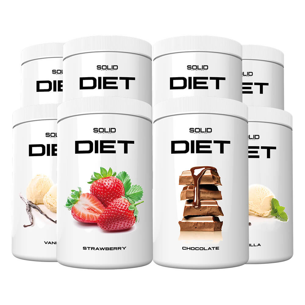 8 x SOLID Nutrition Diet, 1000 g i gruppen Kosttillskott & Livsmedel / Mltidsersttning / Laktosfria Mltidsersttare hos Tillskottsbolaget (SOLID76854)