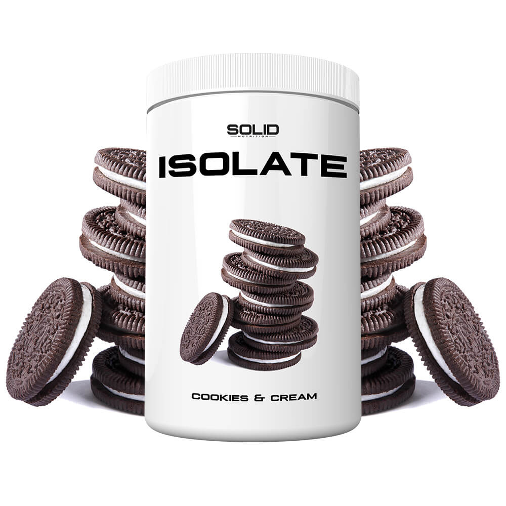 SOLID Nutrition Isolate, 750 g (Cookies & Cream) i gruppen Kosttillskott & Livsmedel / Proteinpulver / Isolatprotein hos Tillskottsbolaget (SOLID85001-3)