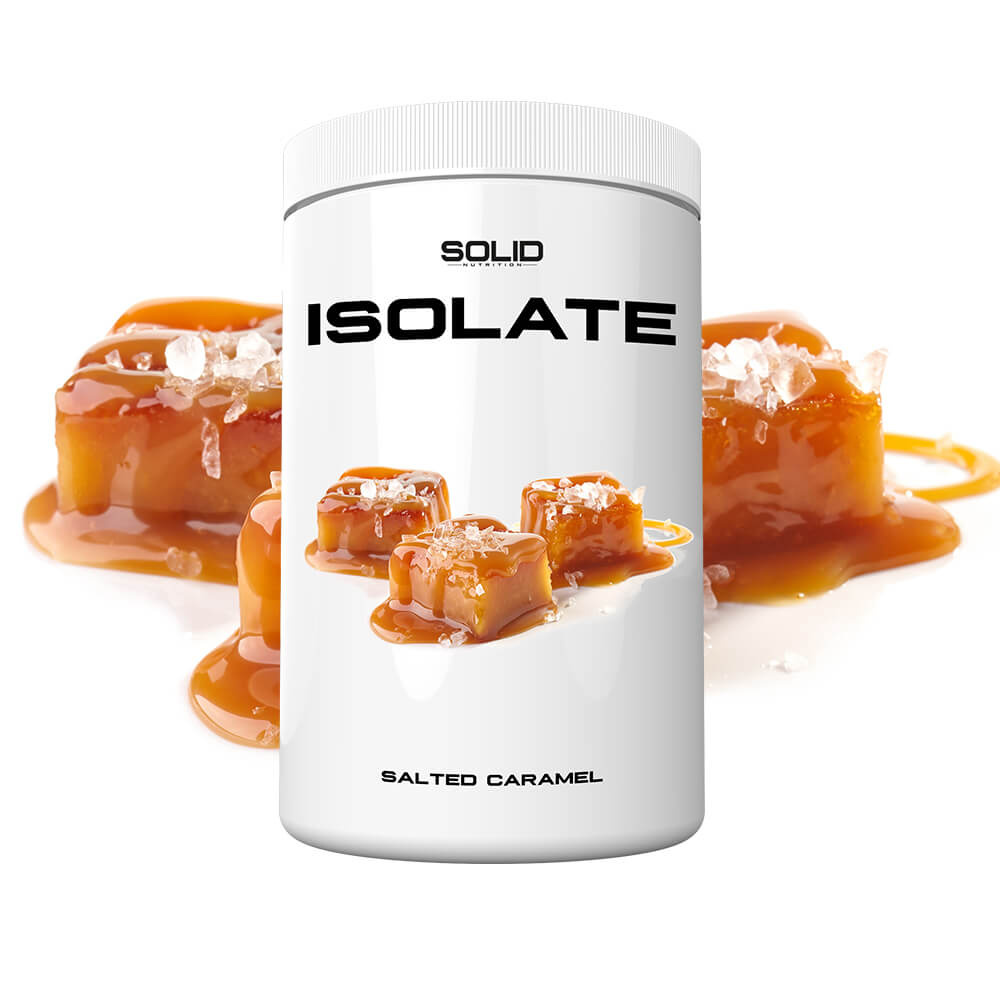 SOLID Nutrition Isolate, 750 g (Salted Caramel) i gruppen Kosttillskott & Livsmedel / Proteinpulver / Isolatprotein hos Tillskottsbolaget (SOLID85001-8)
