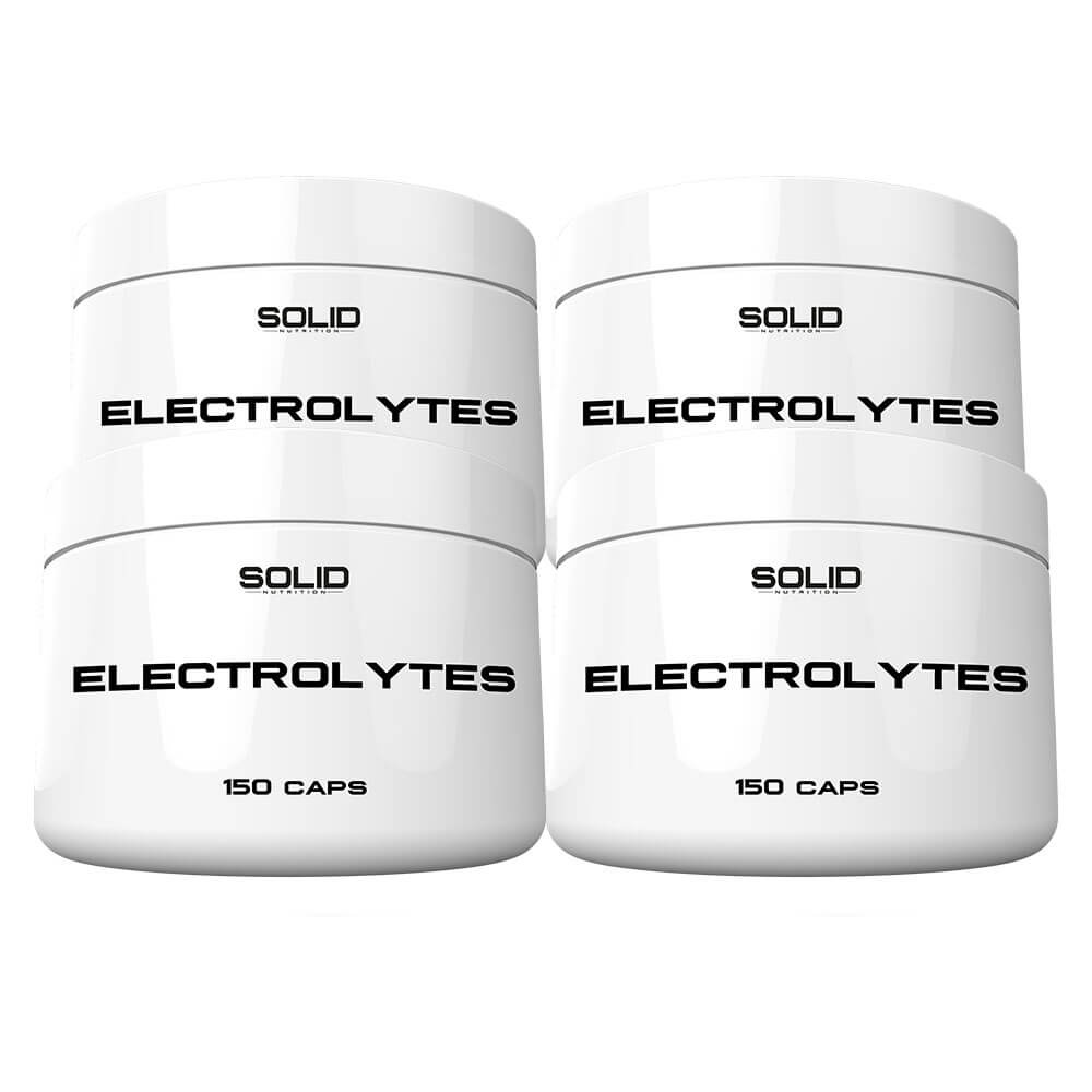4 x SOLID Nutrition Electrolytes, 150 mega caps i gruppen Kosttillskott & Livsmedel / Mineraler / Elektrolyter hos Tillskottsbolaget (SOLID85912)