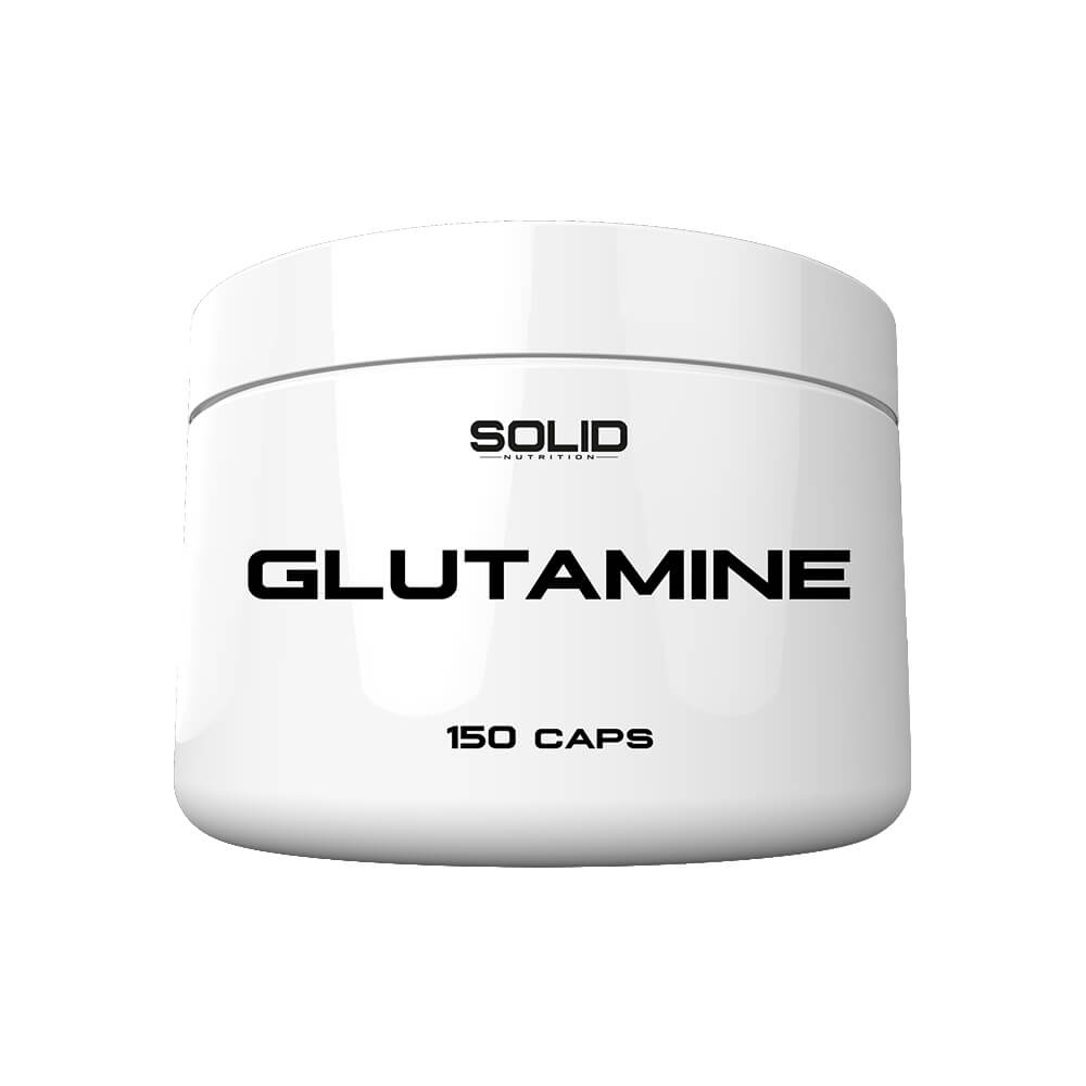 SOLID Nutrition Glutamine, 150 mega caps i gruppen Kosttillskott & Livsmedel / Aminosyror / Glutamin hos Tillskottsbolaget (SOLID8695)