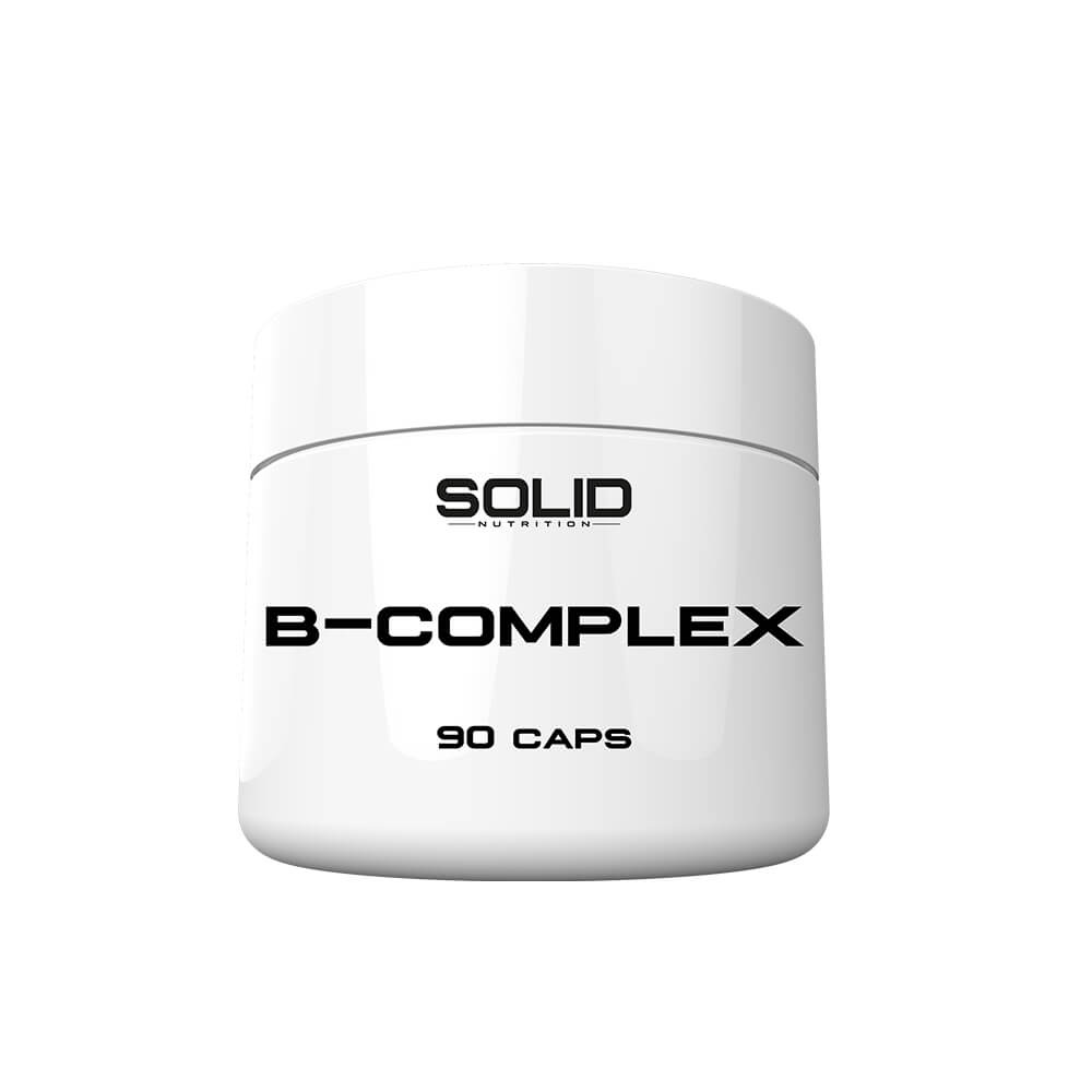 SOLID Nutrition B-Complex, 90 caps i gruppen Kosttillskott & Livsmedel / Vitaminer / B-vitamin hos Tillskottsbolaget (SOLID95632)
