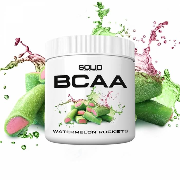 SOLID Nutrition BCAA, 300 g (Watermelon Rockets) i gruppen Kosttillskott & Livsmedel / Aminosyror / BCAA hos Tillskottsbolaget (SOLIDBCAA-1)
