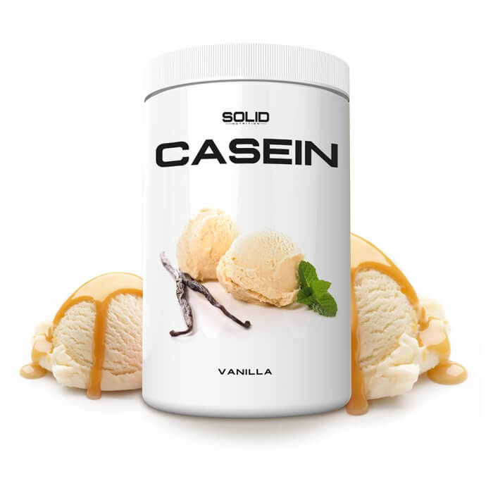 SOLID Nutrition Casein, 750 g (Vanilla) i gruppen Kosttillskott & Livsmedel / Proteinpulver / Kaseinprotein hos Tillskottsbolaget (SOLIDCASEIN1-1)