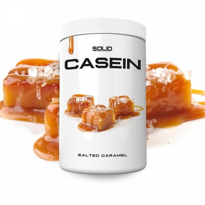 SOLID Nutrition Casein, 750 g (Salted Caramel) i gruppen Kosttillskott & Livsmedel / Proteinpulver / Kaseinprotein hos Tillskottsbolaget (SOLIDCASEIN1-3)