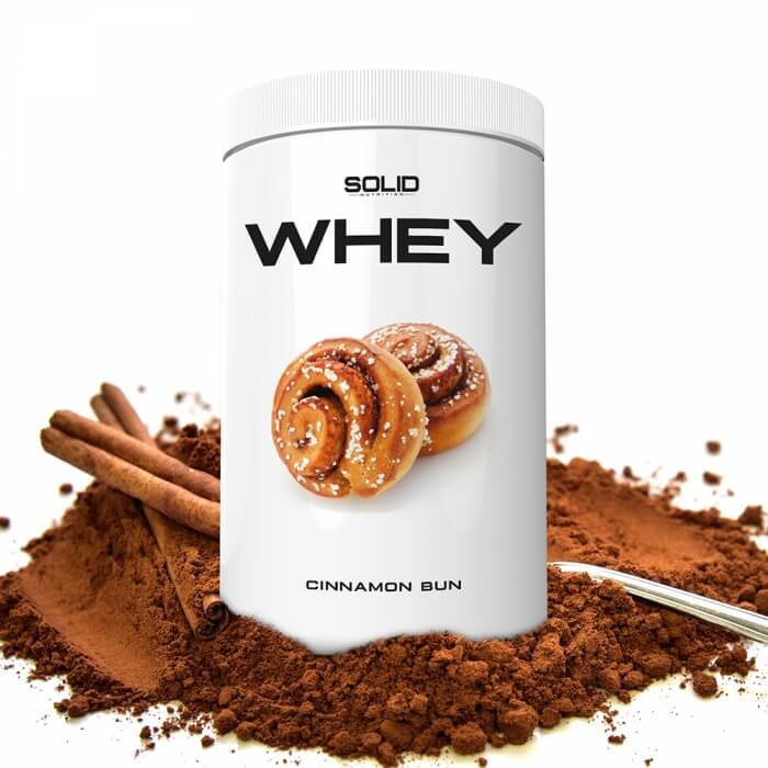 SOLID Nutrition Whey, 750 g (Cinnamon Bun) i gruppen Kosttillskott & Livsmedel / Proteinpulver / Vassleprotein / Whey protein hos Tillskottsbolaget (SOLIDWHEY-1)