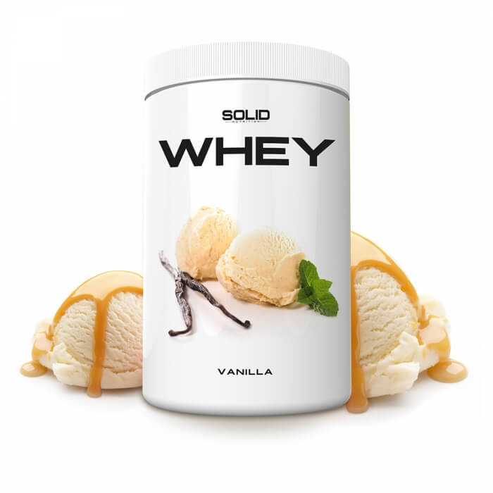 SOLID Nutrition Whey, 750 g (Vanilla) i gruppen Kosttillskott & Livsmedel / Proteinpulver / Vassleprotein / Whey protein hos Tillskottsbolaget (SOLIDWHEY-8)