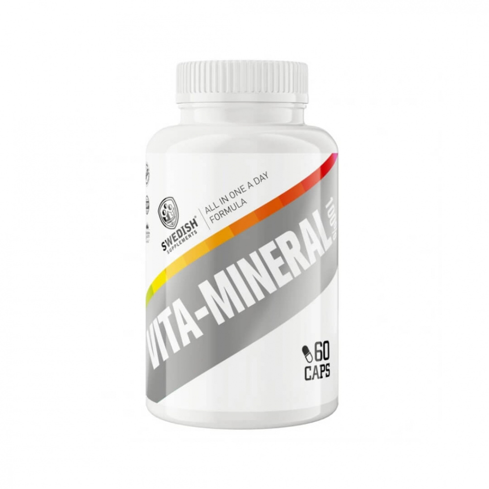 Swedish Supplements 100% Vita-Mineral, 60 caps i gruppen Kosttillskott & Livsmedel / Vitaminer / Multivitamin hos Tillskottsbolaget (SS85435)