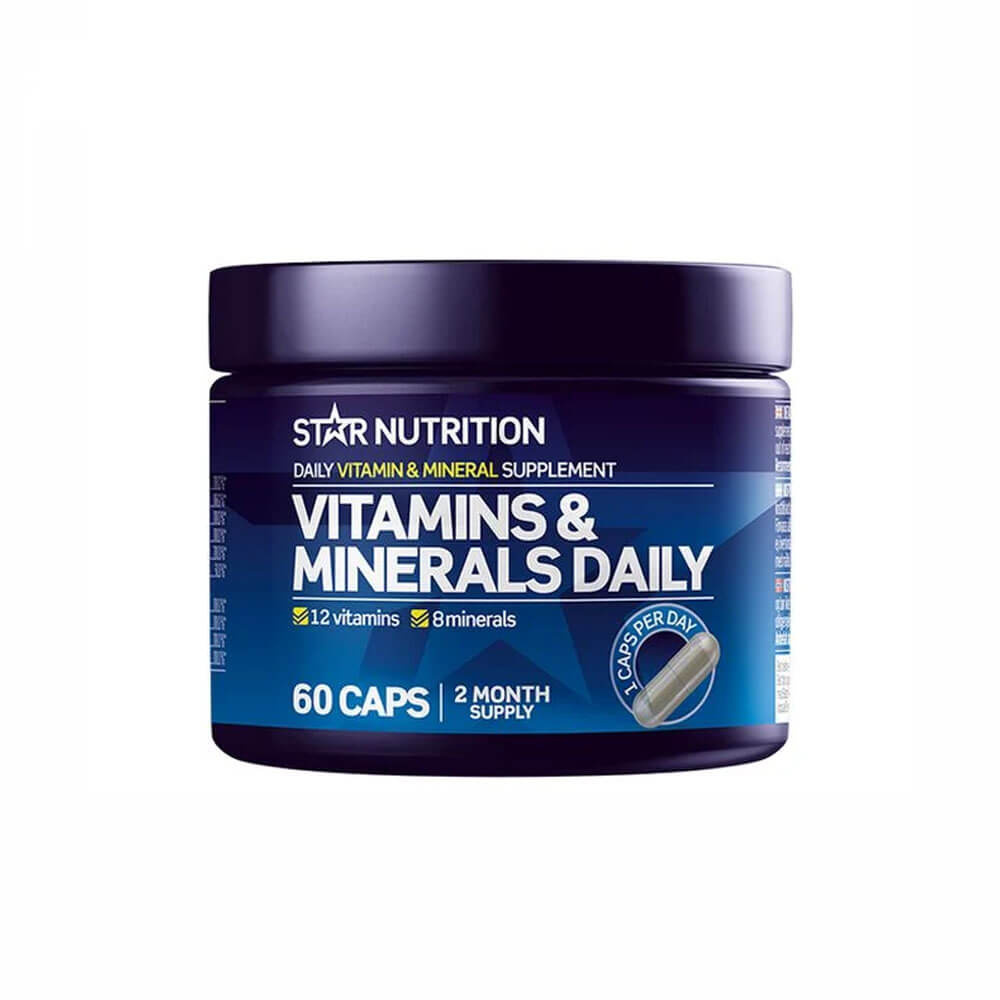 Star Nutrition Vitamins & Minerals Daily, 60 caps i gruppen Kosttillskott & Livsmedel / Vitaminer / Multivitamin hos Tillskottsbolaget (STAR0432)
