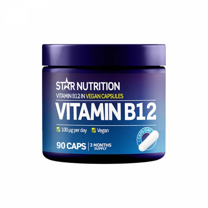 Star Nutrition Vitamin B12, 90 caps i gruppen Kosttillskott & Livsmedel / Vitaminer / B-vitamin hos Tillskottsbolaget (STAR5632)