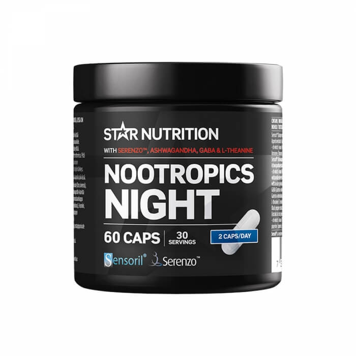Star Nutrition Nootropics Night, 60 caps i gruppen Kosttillskott & Livsmedel / Prestationshjare / Brainboosters hos Tillskottsbolaget (STAR7453)