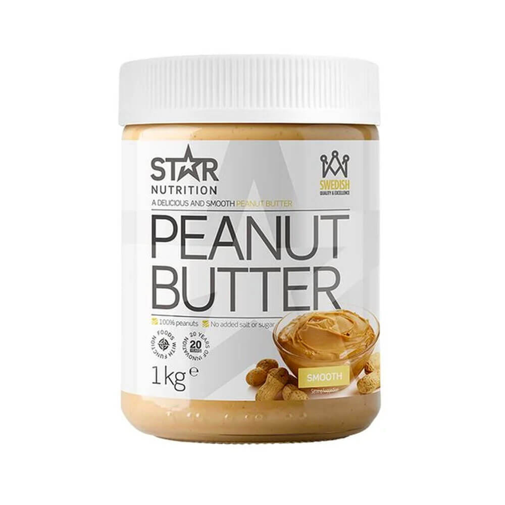 Star Nutrition Peanut Butter, 1 kg (Smooth) i gruppen Kosttillskott & Livsmedel / Livsmedel / Ntsmr hos Tillskottsbolaget (STAR76866-1)